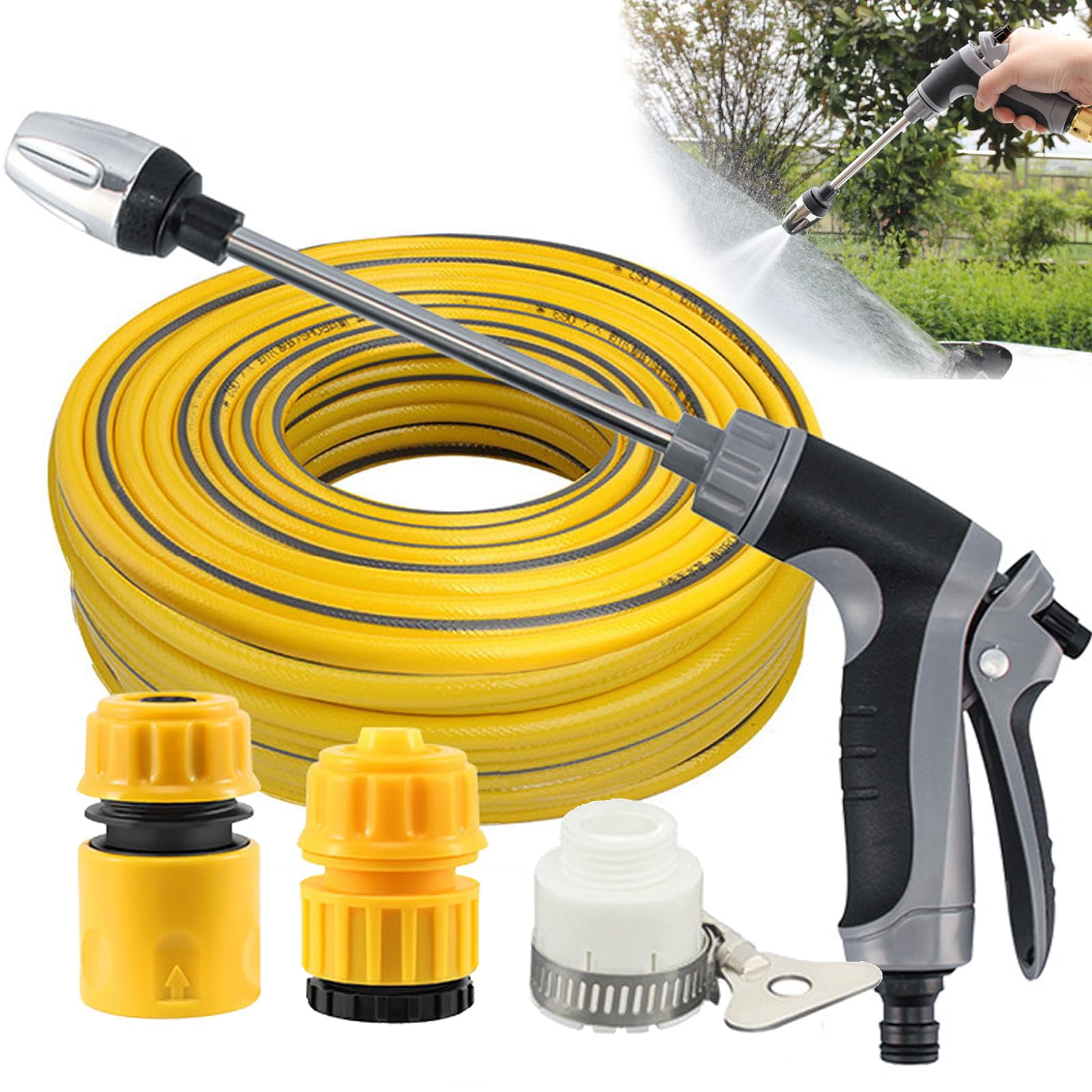 Compressor Spray Pot Pressure Washer, Compressor Hose Spray Nozzle Gun with 360° Rotating ...