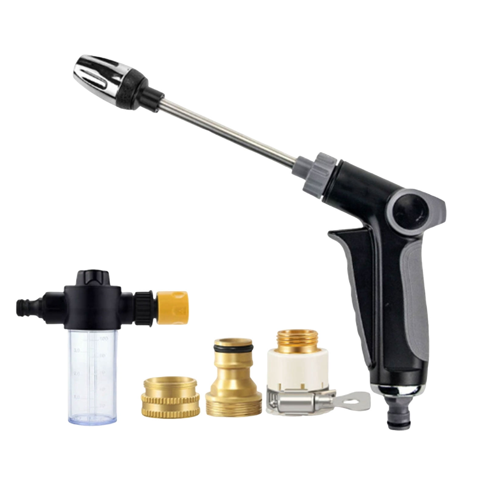 Pressure Washer, Cordless Pressure Washer, with Spray Nozzle, Turn Any Hose Into A High-Pressure Water Washer, with 360° Rotating for Three SprayModes with Foam Pot
