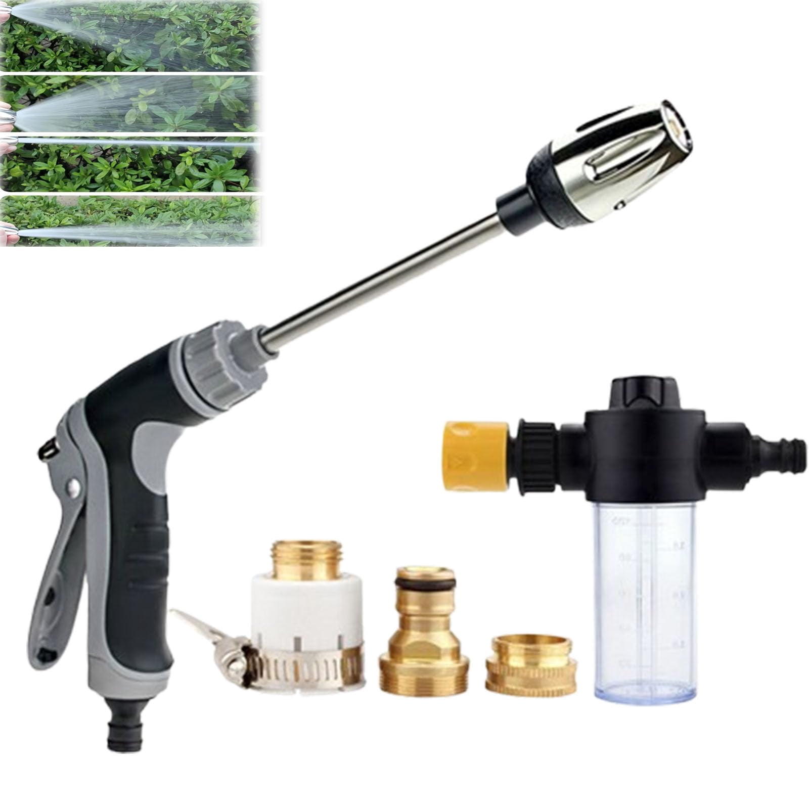 Pressure Washer, Cordless Pressure Washer with Spray Nozzle, 360° Rotating for Three Spray Modes,Fits Almost Any Garden Hose