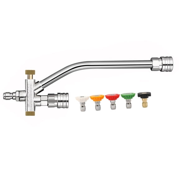 Pressure Washer Double Tip Attachment Features Quick Connection Systems & 5 Nozzle Angles for Flexibility Task