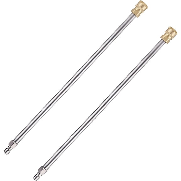 Pressure Washer Extension Wand, 17 Inch Stainless Steel 1/4 Inch Quick Connect Power Washer Lance, 2 Pack