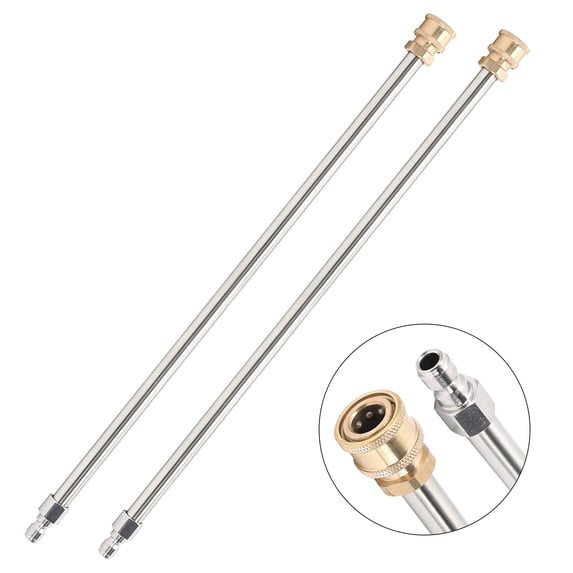 Pressure Washer Extension Wand, 2 Pack 17 Inch Stainless Steel Heavy Duty Wands with 1/4 Inch Quick Connect, Fits Most Pressure and Power Washers