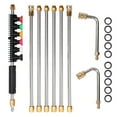 thumbnail image 1 of Pressure Washer Extension Wand Upgrade, 9-Pack Power Washer Lance with 6 Spray Nozzle Tips, 30° & 90° Curved Rods, 1/4" Quick Connect, 4000 PSI, 1 of 8