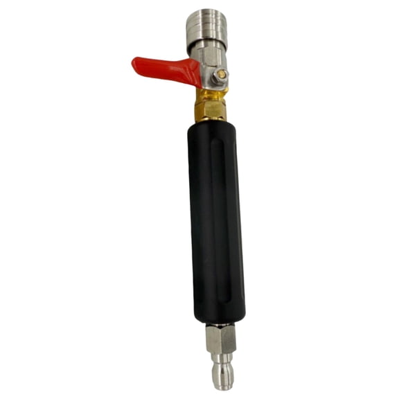 Pressure Washer Flow Control Valve, Brass Ball Valve Shut Off Adapter, 1/4 Inch Quick Connect Washer Valve, Inline Shut Off Valve with Handle for Car Washing, Garden Cleaning and Washing