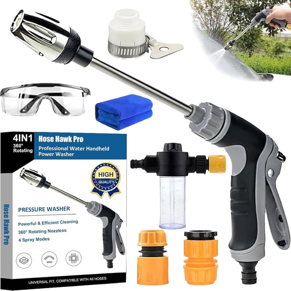 Pressure Washer Gun, Power Washer with Soap Dispenser Kit, Power High-Pressure Cleaner for Garden Hose with 360° Rotating for Three Spray Modes Clearance