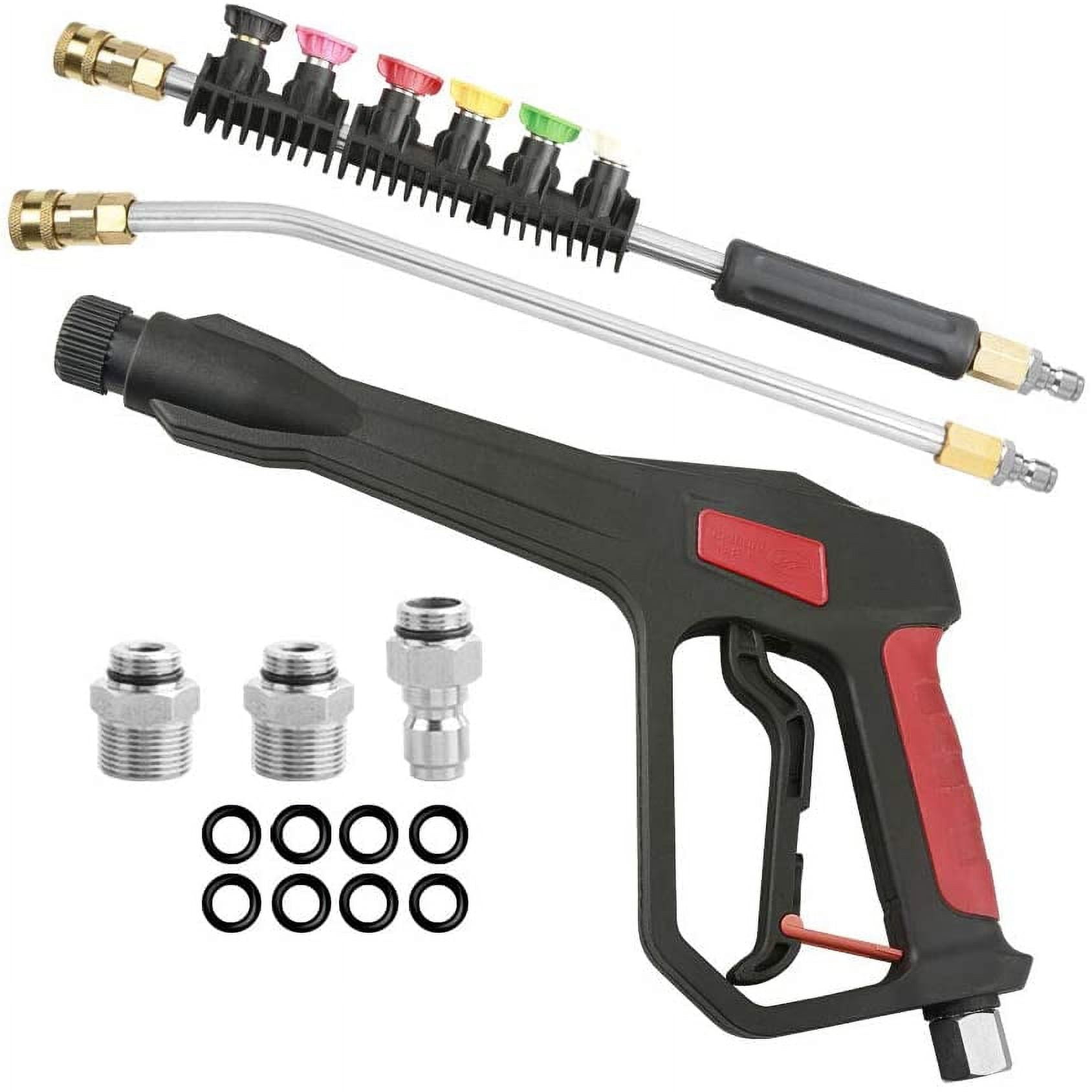 Pressure Washer Gun, with Replacement Wand Extension, 5 Nozzle Tips