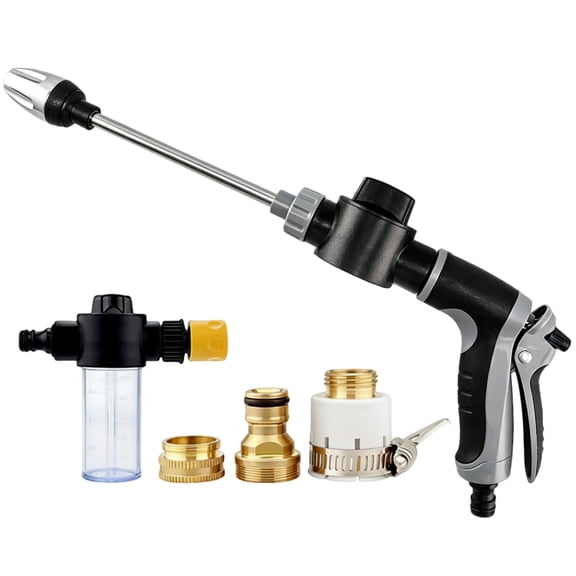 Pressure Washer, Handheld Power Washer with 360° Rotating Nozzle, 3 Spray Modes, Stainless Steel Universal Hose Fit, Tool-Free Installation