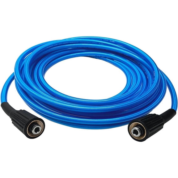 Pressure Washer Hose 25 FT 1/4 Inch, Kink Resistant Power Washing Extension Hose Compatible with M22 Fittings, Replacement For Most Brand Pressure Washers, 3000 PSI