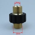 thumbnail image 1 of Pressure Washer Hose Quick Connector M22 Metric Male Thread Fitting Adapter, 1 of 12