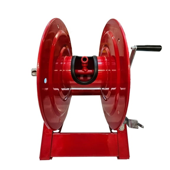 Pressure Washer Hose Reels Heavy Duty 3/8" x 300ft,5000 PSI with Hand Crank Steel Reels for Power Washers | Outdoor Hose Reels for Water, Air, Liquid Use | Industrial-Grade Sturdy Frame Hose 300 FT