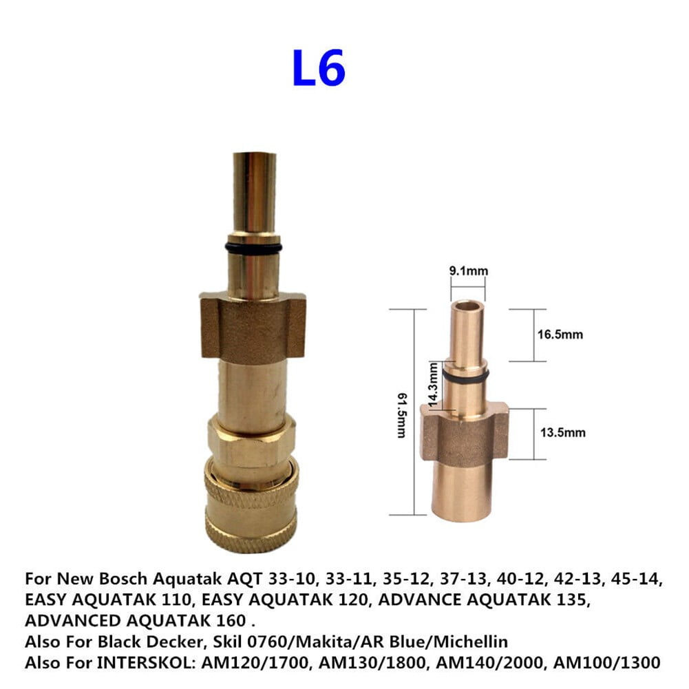 Pressure Washer Male Adapter Quick Nozzle To Lavor/Parkside Hose