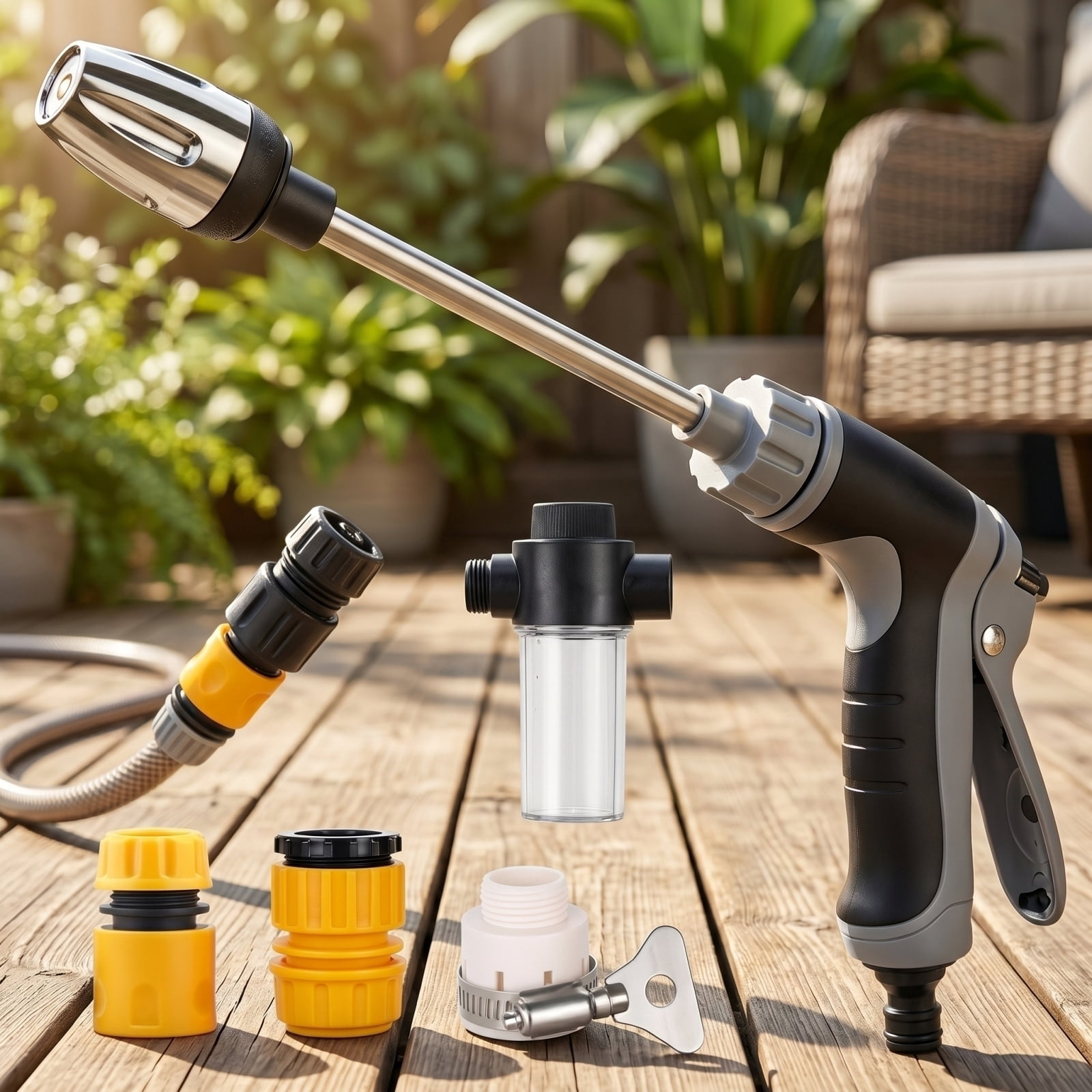 Pressure Washer, More Powerful Than Hoses Cordless Power Washer, Universal Compatibility, 360° Rotating for Three Spray Modes