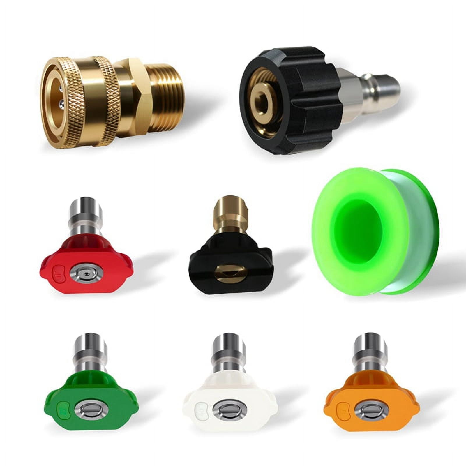 Pressure Washer Nozzle Tips, 5 Pack Tip Attachments Multiple Degrees