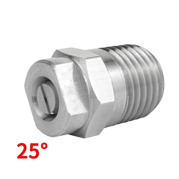 Pressure Washer Nozzle Tips, Replacement for Surface Cleaner, Water Broom and Undercarriage Cleaner, 4000 PSI, 1/4 Inch Male NPT, 25 Degree Silver