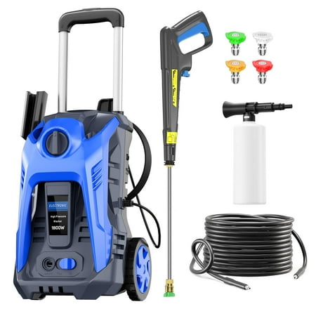 Pressure Washer Power Washer 4800PSIMAX with 4 Connect Nozzles and Foam Bottle, Car Cleaning Machine for Patio Driveway Home Outdoor