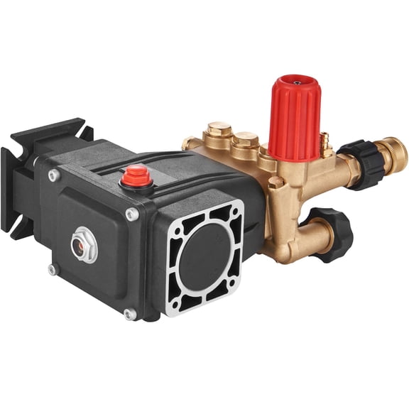 Pressure Washer Pump, 3/4" Shaft Horizontal Triplex Plunger, 3700 PSI, 2.5 GPM, Repla