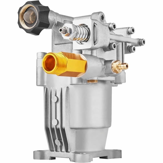 Pressure Washer Pump 3400 PSI 2.5 GPM - 3/4 Inch Shaft Horizontal Replacement Pump Kit for Honda, Simpson, RYOBI, Craftsman Power Washers