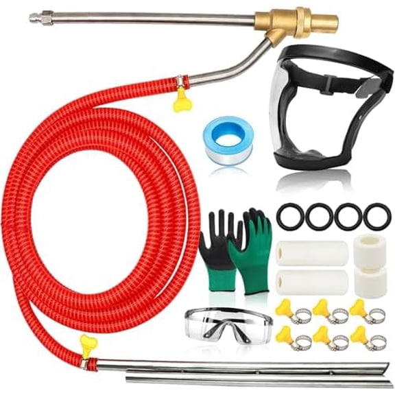Pressure Washer Sandblasting Kit, 5000 PSI Pro Sandblastkit, 1/4 Inch Quick Disconnect for Remove Paint, Rust, Varnish (Upgraded Model)$$Tools