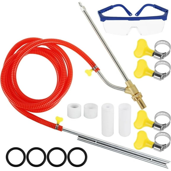 Pressure Washer Sandblasting Kit, 5000 PSI Wet Sandblaster Attachment, 1/4 Inch Quick Disconnect Sand Blaster Kit with Replacement Ceramics Nozzle & Protect Glasses for Abrasive Cleaning