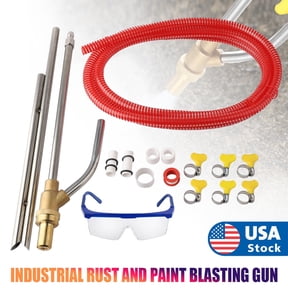 Beiou Pressure Washer Sandblasting Kit - Wet Abrasive Sandblaster Attachment, with Replacement Nozzle Tips,Protect Glasses, 1/4 Inch Quick Disconnect, 5000 PSI