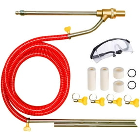 Pressure Washer Sandblasting Kit - Wet Abrasive Sandblaster Attachment, with Replacement Nozzle Tips,Protect Glasses, 1/4 Inch Quick Disconnect, 5000 PSI