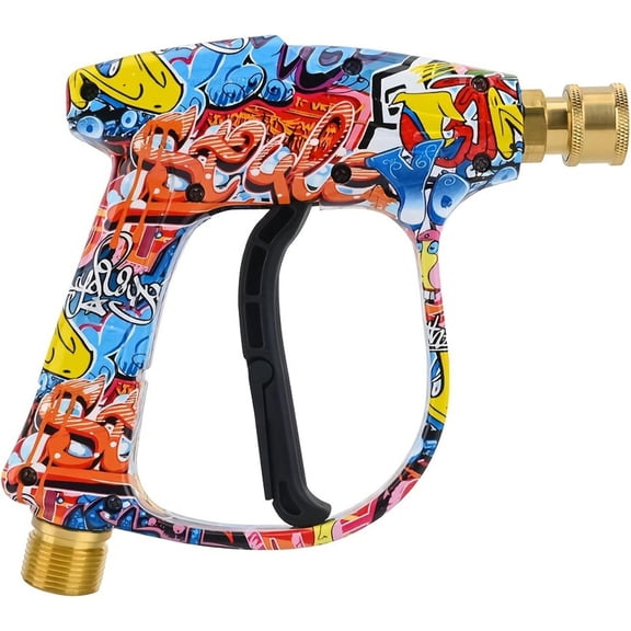 Pressure Washer Short Gun, 4000 PSI Power Washer Gun, 1/4" Quick Connect, M22-14mm Inlet, Spray Gun for Car Wash