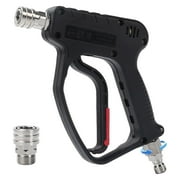Pressure Washer Short Gun, 5000 PSI 10.5 GPM Power Washer Spray Gun with 3/8" Swivel Quick Connect and M22-14mm Fitting, Compatible with Foam Cannon for Car Wash