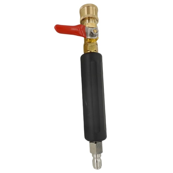 Pressure Washer Short Nozzle, Brass Ball Valve High Pressure Washer Wand, 1/4" Quick Connect Pressure Washer Handle, Shut Off Valve Replacement Trigger Nozzle for Car Washing and Patio Cleaning