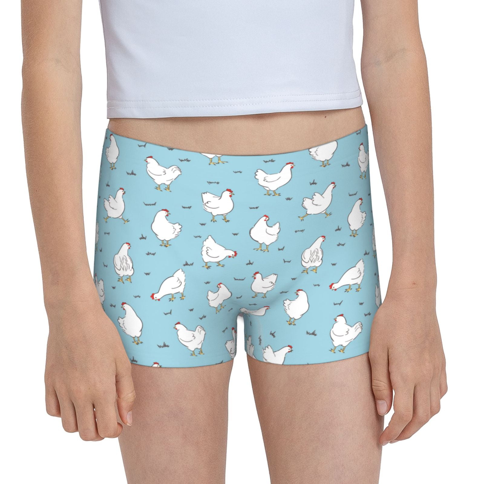 Easygdp Funny Chicken Girls Hipster Cotton Underwear Little Girls
