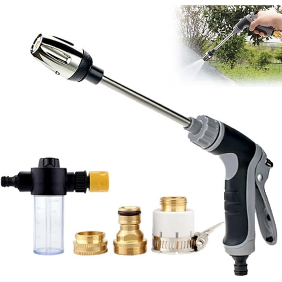 Pressure Washer, Spray Nozzl High Water Flow Power Washer, Strong Cleaning Pressure, Leak-Proof Design, 360 Rotating Foam Sprayer for Car Wash Yard Patio Cleaning