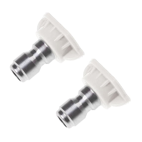 Pressure Washer Spray Nozzle Tip 40 Degree White Quick Connect Nozzle 1.0 Orifice Stainless Steel Power Washer Attachment 2 Pack