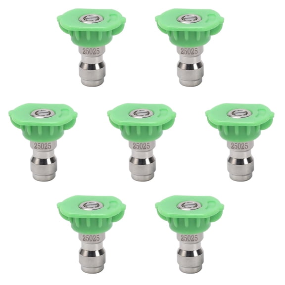 Pressure Washer Tips, 7 Pack Power Washer Nozzle Tips, 25 Degree Green, 1/4 Inch Quick Connect, 4000 PSI