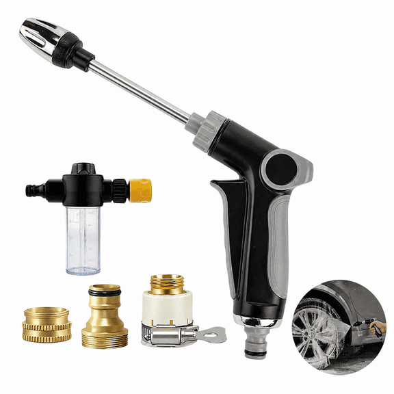 Pressure Washer - Turn Any Hose into a High-Pressure Water Jet, Utilizes Hydraulic Boosting Technology for Garden Hose, Car, Lawn, Outdoor Cleaning, Effortless Dirt