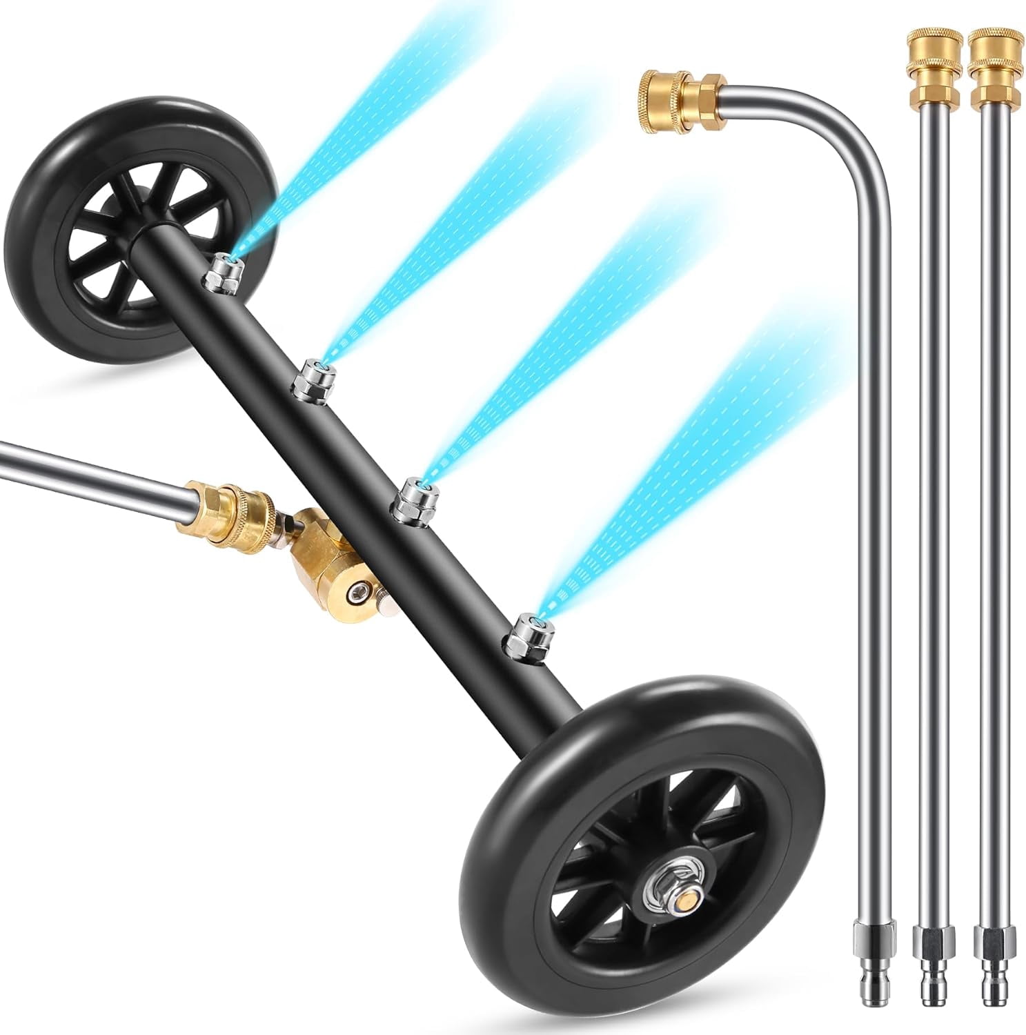 Under Car Cleaner Pressure Washer Undercarriage Cleaner, 16 Inch Dual-Function ...
