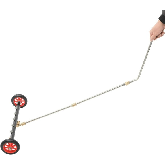Pressure Washer Undercarriage Cleaner, 22 Inch Under Car Wash Water Broom with 7 Nozzles and Extension Wands, 1500-4000psi, 1/4" Connector (Red)