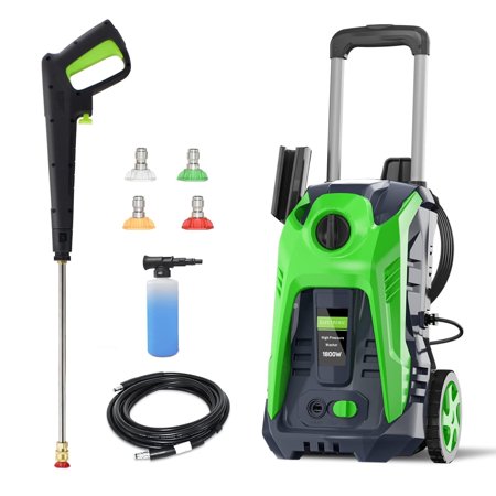 Pressure Washer Power Washer 4800PSIMAX with 4 Connect Nozzles and Foam Bottle, Car Cleaning Machine for Patio Driveway Home Outdoor