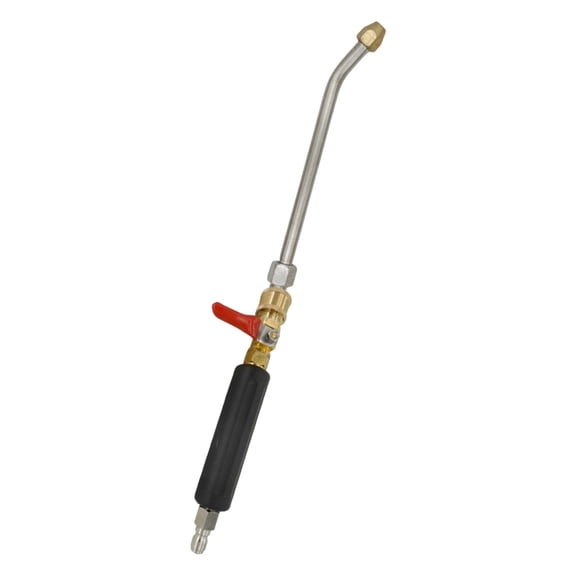 Pressure Washer Wand Extension, Curved Power Washer Nozzle Wand, Brass Tip Quick Connect Washer Lance, Adjustable Flow Control Wand for Car Washing, Garden Watering and Outdoor Pressure Cleaning