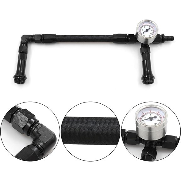 Pressure gauge,Braided An6 Dual Line Pump With Dual Feed Carb An6 Dual Feed With Pressure Alloy 4150 Carburetor 7/8''-20 Alloy 4150 Carburetor Feed Carb Fuel Pump With Pressure Carb Fuel Line