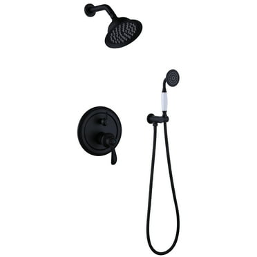 Pressured Balanced Complete Shower System with Rough-in Valve, Solid Brass Shower Faucet Set