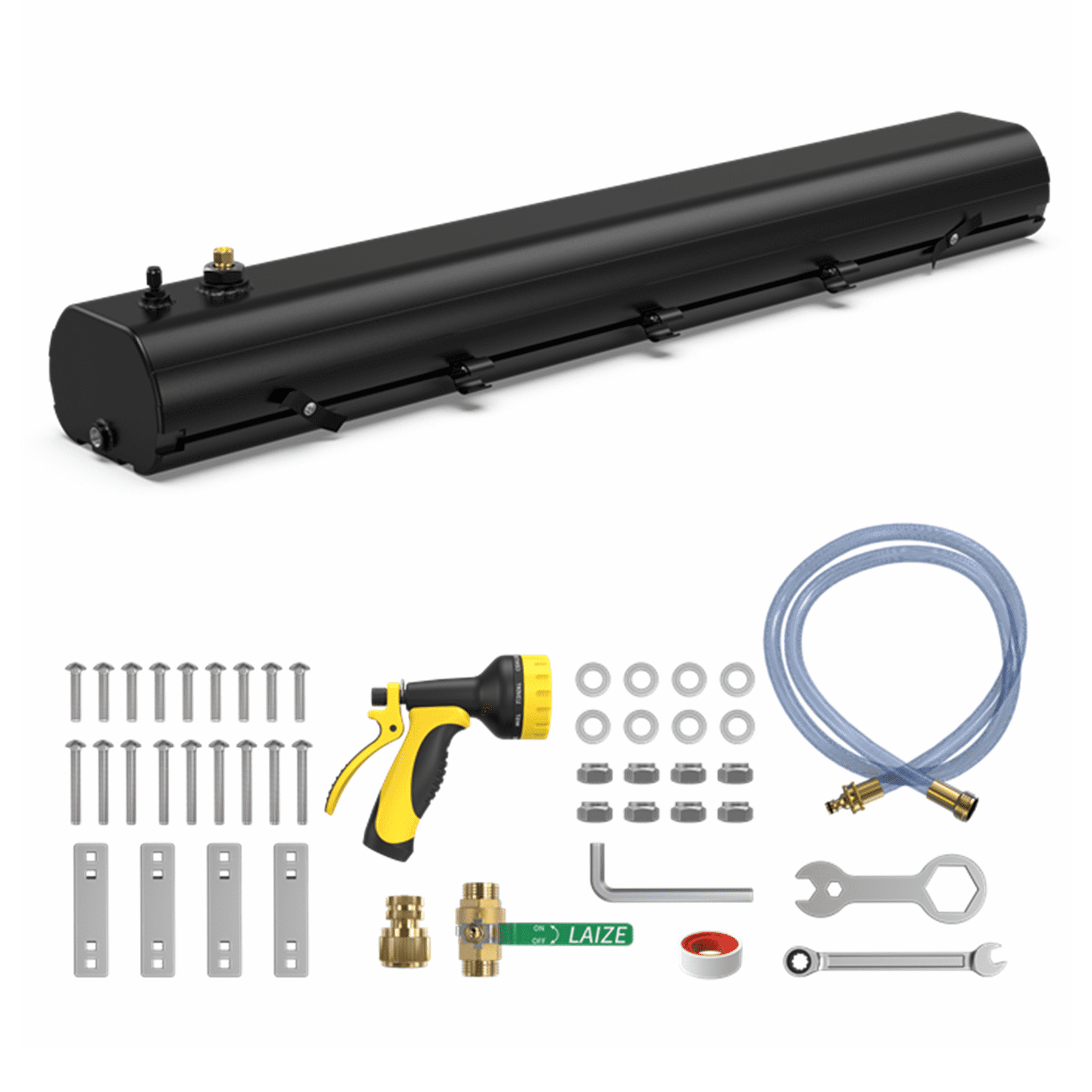 Pressurized 8 Gallon Camping Roof Water Tank Shower for OffRoad Pick