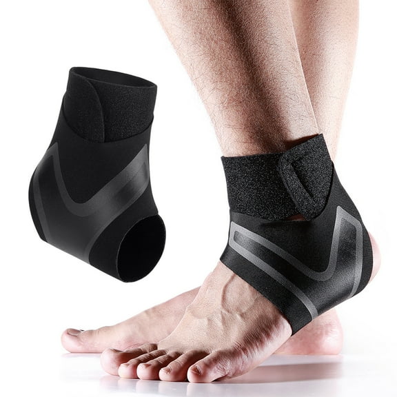 Pressurized Ankle Brace Support Guard | Black Elastic Compression Sock | Adjustable Hook & Loop Fastener | Natural & Recovery for Adults | 1 Pack | 8.66x5.9in | for Running Hiking Sports