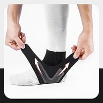 Pressurized Ankle Brace Support Guard | Black Elastic Compression Sock | Adjustable Hook & Loop Fastener | Natural & Recovery for Adults | 1 Pack | 8.66x5.9in | for Running Hiking Sports