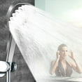 thumbnail image 1 of Pressurized Handheld Shower Head with 4-Mode Adjustable Spray, Self-Cleaning Nozzles and Leak-Proof Design, Large Coverage Bathroom Showerhead for Home and Spa Use, 1 of 8