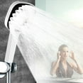 thumbnail image 1 of Pressurized Handheld Shower Head with 4-Mode Adjustable Spray, Self-Cleaning Nozzles and Leak-Proof Design, Large Coverage Bathroom Showerhead for Home and Spa Use, 1 of 5
