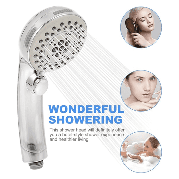 Pressurized Shower Head 1 Set Handheld Sprayer Detachable Spray Head Modern Sprinkler for Luxury Bathrooms