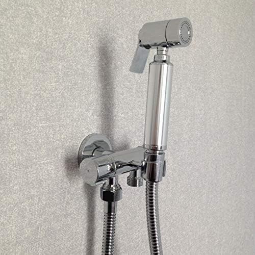 Pressurizing Brass HandheldFaucets Cold Water Toilet Angle Valve With Holder Shattaf Sprayer Set Wash Car Pet Doouche kit -