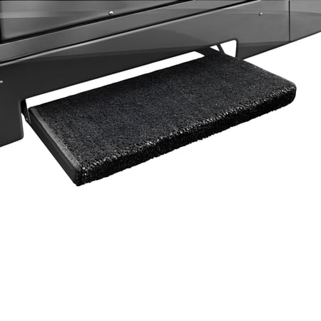 Prest-O-Fit 2-0050 Jumbo Wraparound + Plus RV Step Rug Black 23 In. Wide