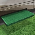 thumbnail image 1 of Prest-O-Fit 2-0058 Jumbo Wraparound + Plus RV Step Rug Green 23 In. Wide, 1 of 4