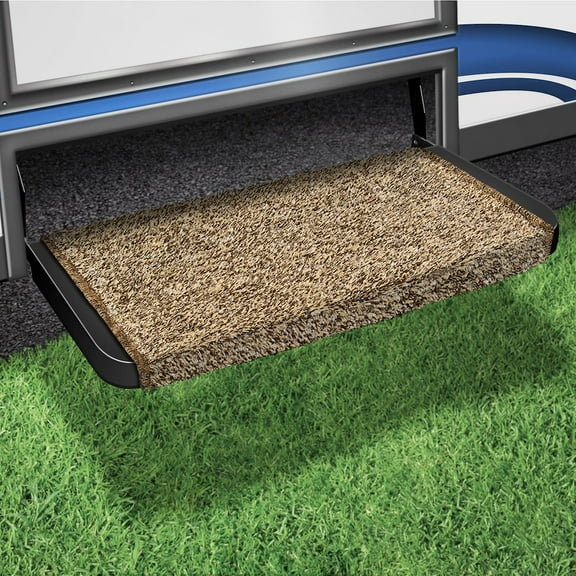 Prest-O-Fit 2-0071 Wraparound + Plus RV Step Rug Brown 20 In. Wide