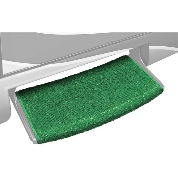 Prest-O-Fit 2-0200 Wraparound Radius RV Step Rug Green 22 In. Wide